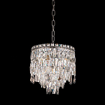 Люстра круглая с хрустальными подвесками на серебряном каркасе Roul Crystal Light варинант исполнения - 8 | Loft Concept в Рязани