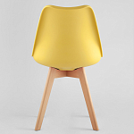 Стул с основой из пластика и мягким сиденьем Arvika Yellow варинант исполнения - 4 | Loft Concept в Рязани