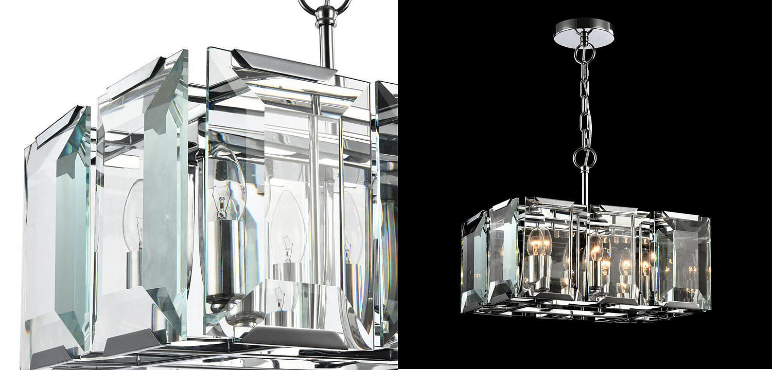 Люстра Harlow Crystal Square Chandelier chrome 6 Люстра Harlow Crystal Square Chandelier chrome 6 - Loft-Concept в Рязани