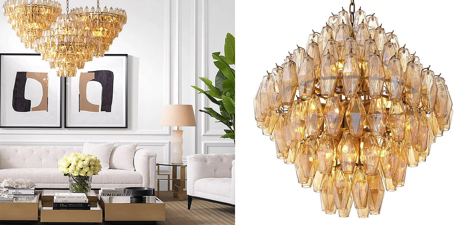 Люстра Eichholtz Chandelier Benini L Amber Люстра Eichholtz Chandelier Benini L Amber - Loft-Concept в Рязани