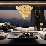 Люстра подвесная с квадратными плафонами из натурального камня Glowing Spheres варинант исполнения - 8 | Loft Concept в Рязани