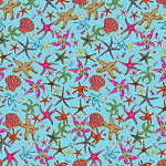 Stiletto Sideboard Blue nautical print варинант исполнения - 1 | Loft Concept в Рязани