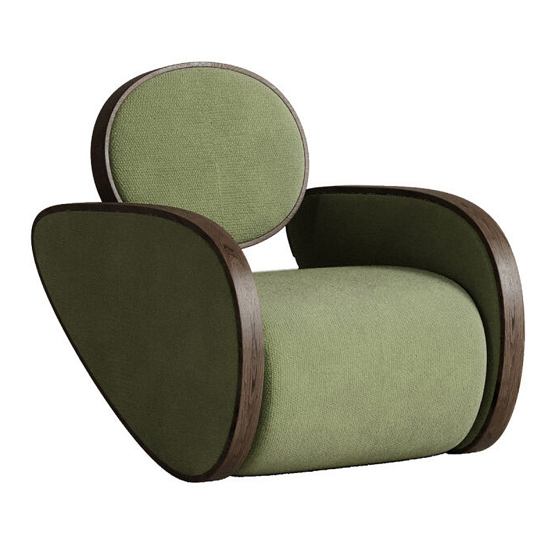 Кресло Nautilus Green Зеленый Коричневый в Рязани | Loft Concept 