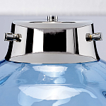 Настольная лампа с шарообразным прозрачным основанием из цветного переработанного стекла и белым цилиндрическим абажуром Elstead Lighting варинант исполнения - 8 | Loft Concept в Рязани