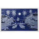 Картина ручная вышивка бисером Ночной пейзаж Night Boat Bay варинант исполнения - 1 | Loft Concept в Рязани