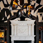 Обои ручная роспись в стиле Арт-деко Symphony Original colourway on Flint silk dupion варинант исполнения - 5 | Loft Concept в Рязани