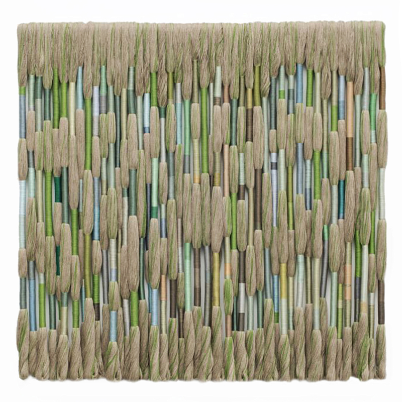 Художественный панно макраме Wall decor Voice the Forest Зеленый Бежевый в Рязани | Loft Concept 