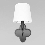 Бра с белым текстильным абажуром и фигурным основанием с зеркальной вставкой Vitorino варинант исполнения - 12 | Loft Concept в Рязани