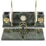 Настольный письменный набор из змеевика с подставкой под календарь Successful Leader варинант исполнения - 1 | Loft Concept в Рязани