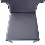 Стул серый из искуственной кожи на 4-х ножках Enigma Gray варинант исполнения - 3 | Loft Concept в Рязани