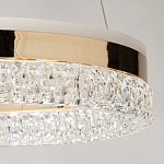 Люстра в виде кольца золотого цвета с прозрачными вставками Radiant Rail варинант исполнения - 9 | Loft Concept в Рязани