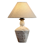 Настольная лампа с керамическим фактурным основанием и тканевым абажуром Eastern Tale варинант исполнения - 1 | Loft Concept в Рязани
