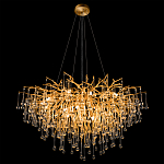 Люстра подвесная с прозрачными стеклянными подвесками в форме капель Диаметр 100 см Droplet Chandelier варинант исполнения - 5 | Loft Concept в Рязани