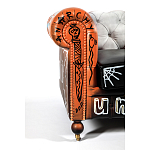 Диван Честерфильд граффити graffiti Orange Sofa натуральная кожа варинант исполнения - 6 | Loft Concept в Рязани