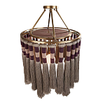 Люстра круглая плетеная с кисточками Walnut Chandelier Tassels Boho Style варинант исполнения - 2 | Loft Concept в Рязани