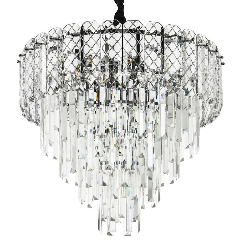 Хрустальная люстра Harmonica Crystal Chrome Chandelier 10 Хром Прозрачное Стекло Хрустальная люстра Harmonica Crystal Chrome Chandelier 10 Хром Прозрачное Стекло в Рязани | Loft Concept