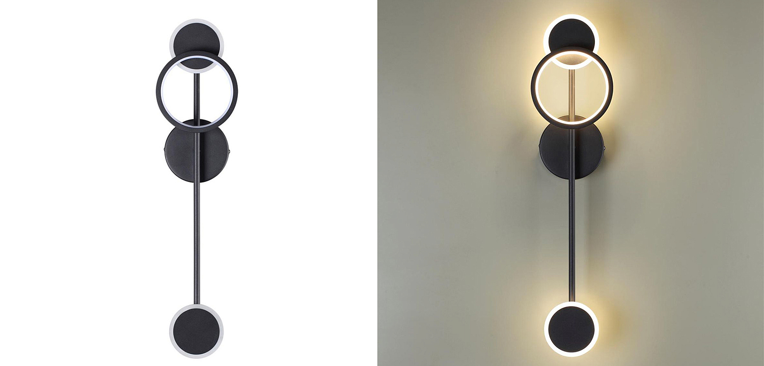 Бра Bendik Black Ring Wall lamp A Бра Bendik Black Ring Wall lamp A - Loft-Concept в Рязани