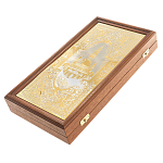 Нарды настольные из натурального камня лазурит и долерит Backgammon from Stone варинант исполнения - 6 | Loft Concept в Рязани