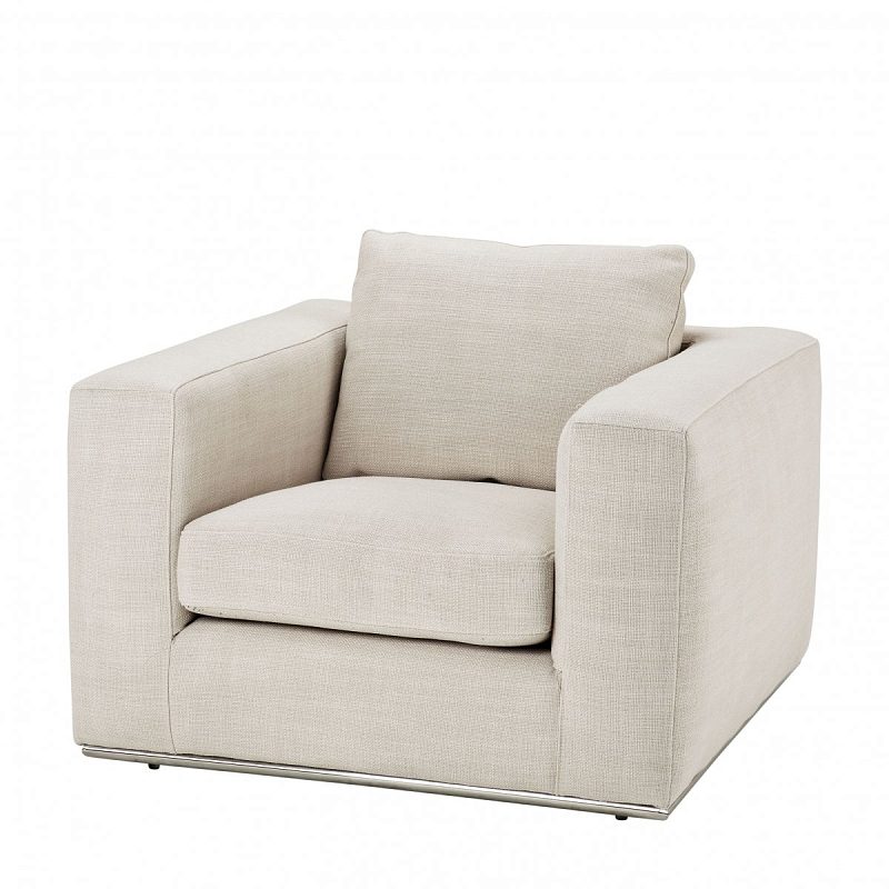 Кресло Eichholtz Chair Atlanta Молочный Нержавеющая сталь Кресло Eichholtz Chair Atlanta Молочный Нержавеющая сталь в Рязани | Loft Concept