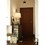 Настольная лампа с принтом на белом тканевом абажуре Roof Garden Lamp варинант исполнения - 8 | Loft Concept в Рязани