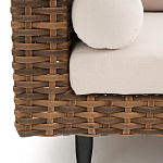 Трехместный садовый диван из плетеного пластика Matteo варинант исполнения - 4 | Loft Concept в Рязани