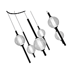 Люстра светодиодная с 6-ю сферическими стеклянными плафонами Splatter варинант исполнения - 4 | Loft Concept в Рязани