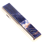 Зажигалка электронная с накладкой из натурального камня Содалит и с USB проводом для зарядки Stone Lighters варинант исполнения - 1 | Loft Concept в Рязани