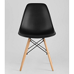 Пластиковый стул на ножках из массива бука Eames Black варинант исполнения - 4 | Loft Concept в Рязани