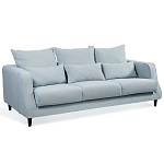 Диван Seldon с мягкими подушками голубое букле варинант исполнения - 1 | Loft Concept в Рязани