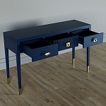 Дизайнерский Письменный стол Elsa Dreams Blue с тремя ящиками варинант исполнения - 4 | Loft Concept в Рязани
