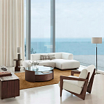 Кресло с обивкой из белого букле Armchair White Boucle варинант исполнения - 5 | Loft Concept в Рязани