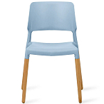 Пластиковый стул на ножках из массива бука Ferret Blue варинант исполнения - 2 | Loft Concept в Рязани