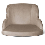 Барный стул со спинкой и подлокотниками на 4-х деревянных ножках Бежевый Велюр Ava Charm варинант исполнения - 2 | Loft Concept в Рязани