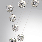 Люстра каскадня с 12-ю прозрачными шарообразными плафонами Bubbles Bocci варинант исполнения - 3 | Loft Concept в Рязани