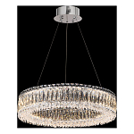 Люстра подвесная круглая из прозрачного хрусталя с корпусом из металла цвета хром Selfsufficient варинант исполнения - 3 | Loft Concept в Рязани