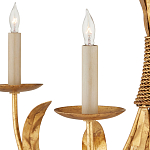 Люстра золотая с декором в виде перьев Bunch of Feathers варинант исполнения - 1 | Loft Concept в Рязани