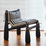 Кресло черно-белое со съемными подушками Celebrity варинант исполнения - 2 | Loft Concept в Рязани