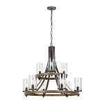 Люстра с цилиндрическим плафонами из толстого волнистого стекла в индустриальном стиле Feiss варинант исполнения - 2 | Loft Concept в Рязани