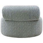 Дизайнерское круглое мягкое кресло в голубой пестрой обивке Roux Round Armchair варинант исполнения - 3 | Loft Concept в Рязани