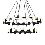 Люстра двухъярусная с круглыми светодиодными источниками света Maxine Light варинант исполнения - 2 | Loft Concept в Рязани