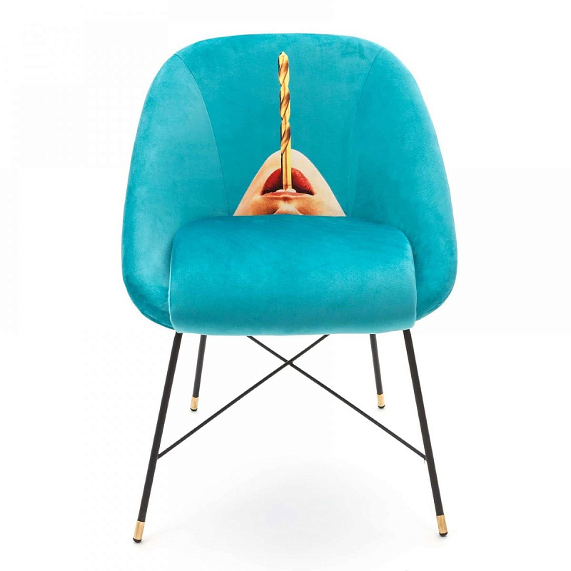 Кресло Seletti Padded Chair Drill Бирюзовый Черный Кресло Seletti Padded Chair Drill Бирюзовый Черный в Рязани | Loft Concept
