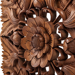 Панно из дерева квадратное Flower Panel With Trees варинант исполнения - 2 | Loft Concept в Рязани