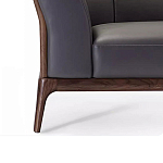 Кресло большое c каркасом из массива дерева Walnut Armchair варинант исполнения - 3 | Loft Concept в Рязани