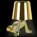 Настольная лампа фигурная цвета золото с гладким абажуром Высота 17 см Sophia варинант исполнения - 1 | Loft Concept в Рязани