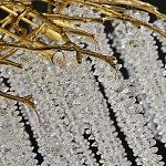 Люстра многоярусная с каркасом из металла и прозрачными подвесками FAIRYTREE Light варинант исполнения - 1 | Loft Concept в Рязани