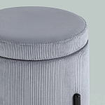 Серо-голубой пуф на черных ножках SANJAY варинант исполнения - 4 | Loft Concept в Рязани