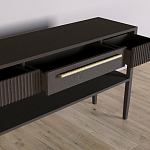 Дизайнерская Консоль с полкой и ящиком Primo Темный орех варинант исполнения - 7 | Loft Concept в Рязани