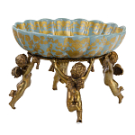 Чаша с орнаментом на бронзовых ножках в виде ангелов Eden Garden варинант исполнения - 2 | Loft Concept в Рязани