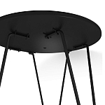 Стол журнальный с круглой столешницей из стекла Gold and Black Marble варинант исполнения - 5 | Loft Concept в Рязани