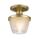 Потолочный светильник для ванных комнат с плафоном из прессованного фактурного стекла Quoizel варинант исполнения - 6 | Loft Concept в Рязани